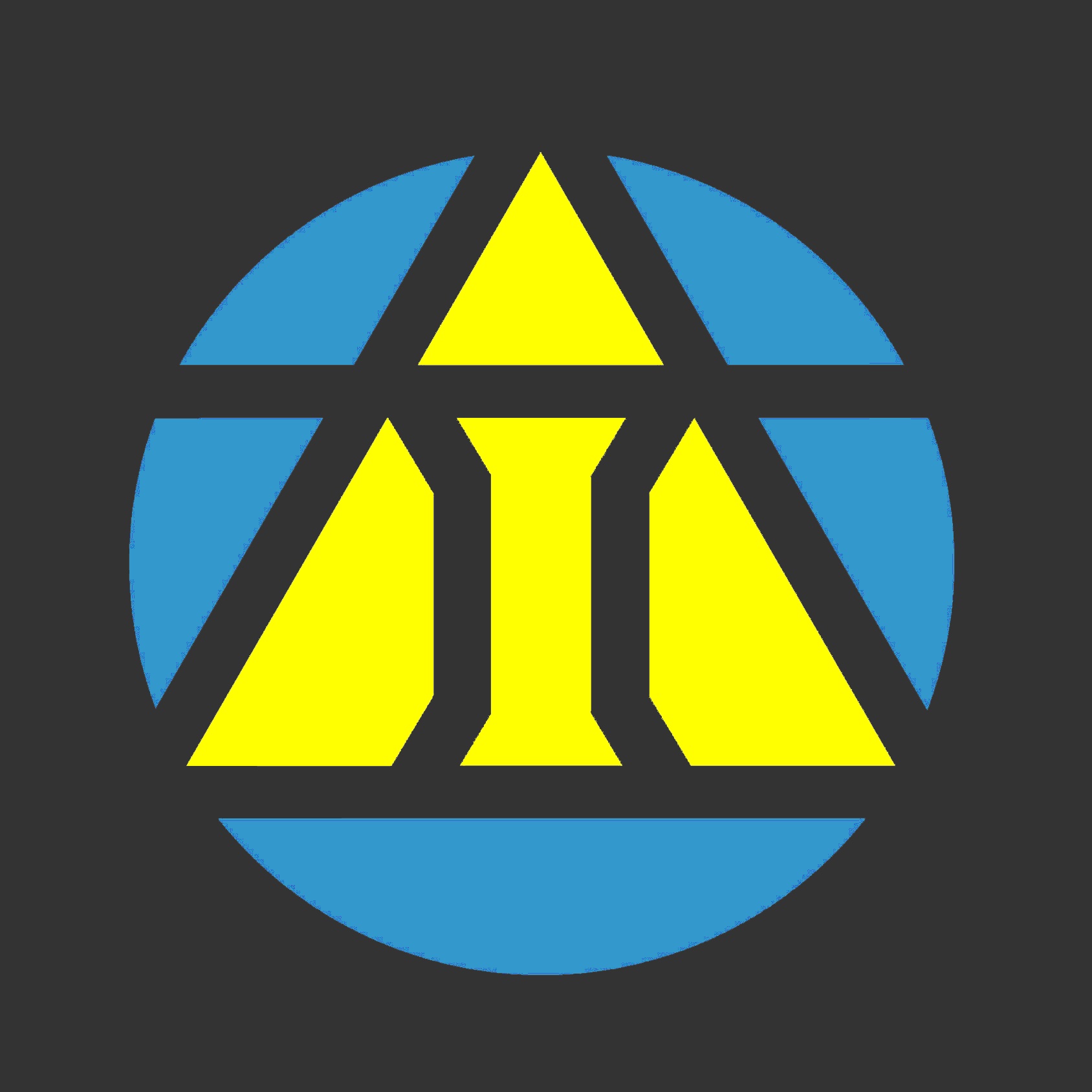 The Logo of the Airbridge game coming to Playdate Console. It is a play on the logo for hazard and also anarchy embedded inside of it